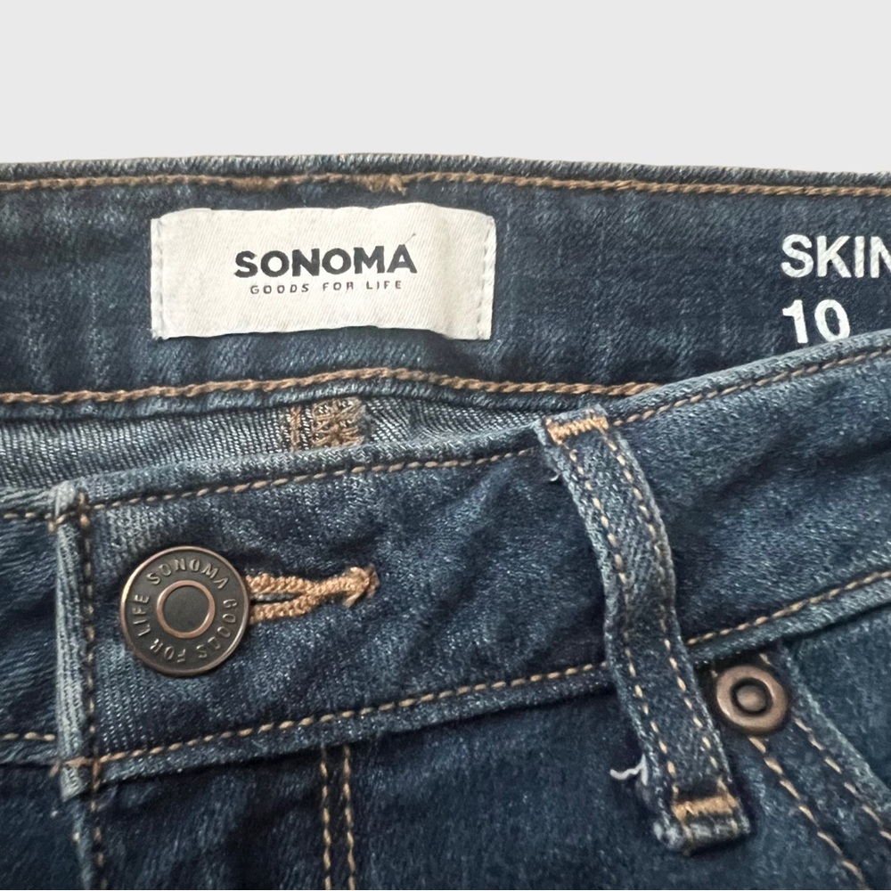 Sonoma Goods for Life Dark Blue Skinny Jeans - Picture 2 of 9